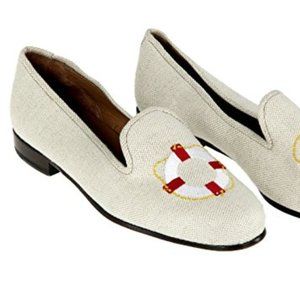 Stubbs & Wootton for J.Crew Linen Nautical Slippers size 9